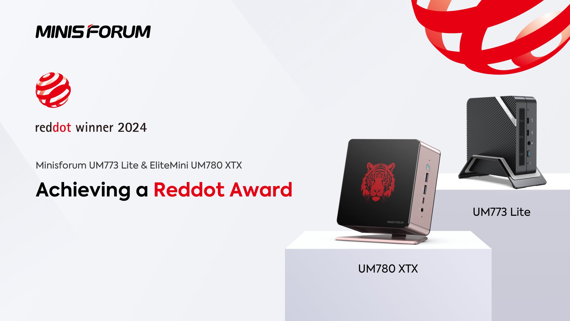 Minisforum Wins Red Dot Design Award 2024 for Innovative Mini-PCs: UM780 XTX and UM773 Lite